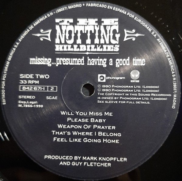 The Notting Hillbillies, Missing Presu...Time -LP, Vinilos, Historia Nuestra