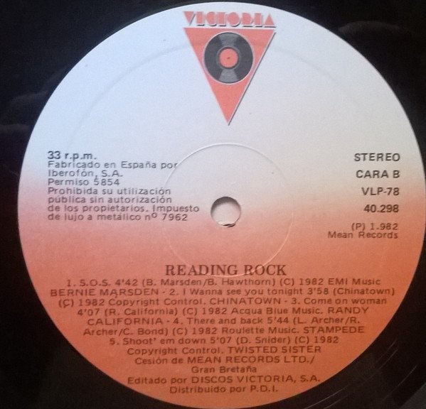 Various, Reading Rock-LP, Vinilos, Historia Nuestra
