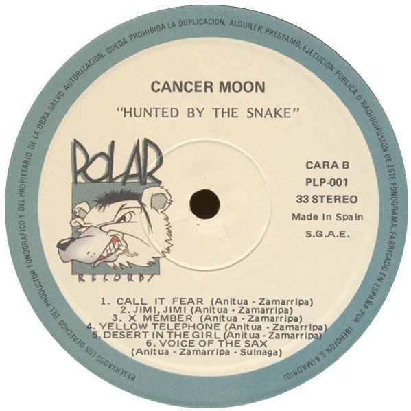 Cancer Moon, Hunted By The Snake-LP, Vinilos, Historia Nuestra