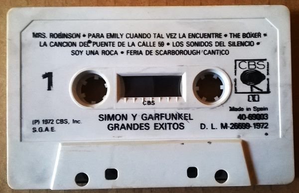 Simon Y Garfunkel* Grandes Exitos-Cass, Cintas y casetes, Historia Nuestra