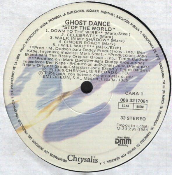 Ghost Dance Stop The World-LP, Vinilos, Historia Nuestra