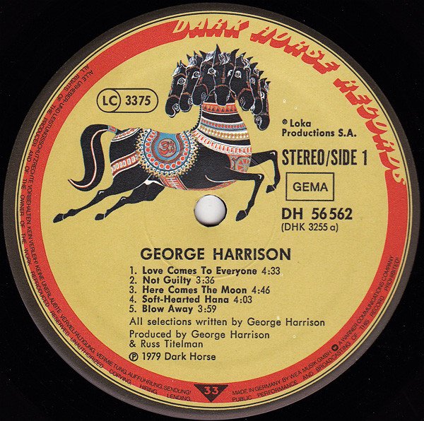 George Harrison George Harrison-LP, Vinilos, Historia Nuestra