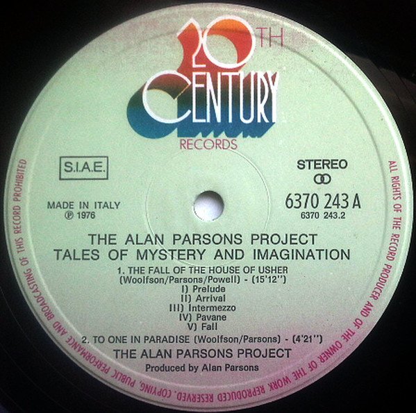 The Alan Parsons Project, Tales Of Mystery A...-LP, Vinilos, Historia Nuestra
