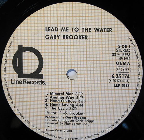 Gary Brooker Lead Me To The Water-LP, Vinilos, Historia Nuestra