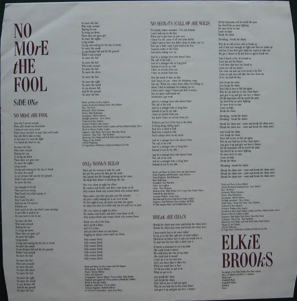 Elkie Brooks No More The Fool-LP, Vinilos, Historia Nuestra