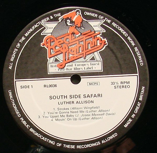 Luther Allison, South Side Safari-LP, Vinilos, Historia Nuestra