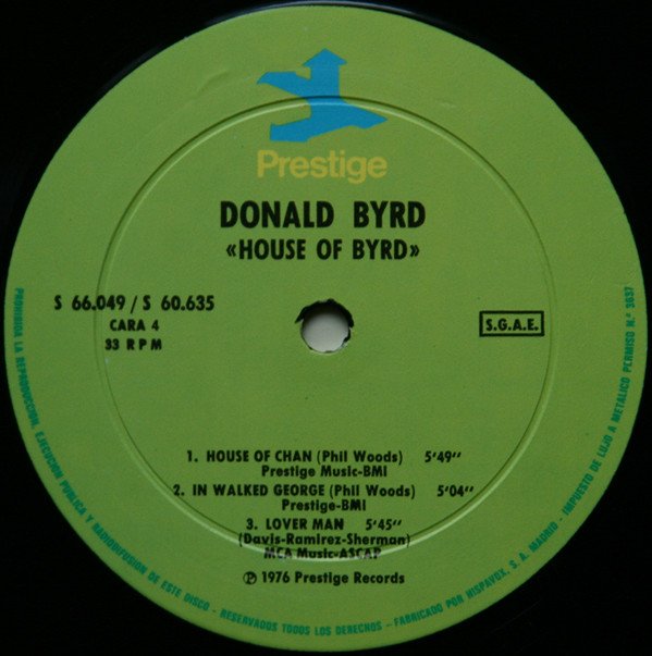 Donald Byrd, House Of Byrd-LP, Vinilos, Historia Nuestra