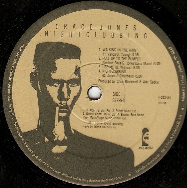 Grace Jones Nightclubbing-LP, Vinilos, Historia Nuestra