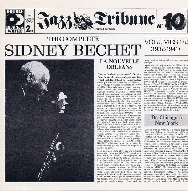 Sidney Bechet The Complete Sidney Bechet Vol 1/2 (1932-1941)-2xCD, CDs, Historia Nuestra