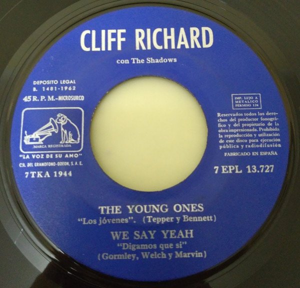 Cliff Richard Con The Shadowss-7 inch, Vinilos, Historia Nuestra