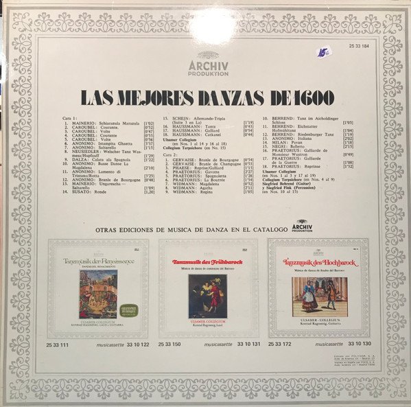 Various, Las Mejores Danzas De 1600-LP, Vinilos, Historia Nuestra