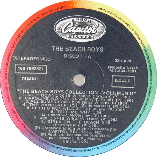 The Beach Boys, The Beach Boys Collection vol II-LP, Vinilos, Historia Nuestra