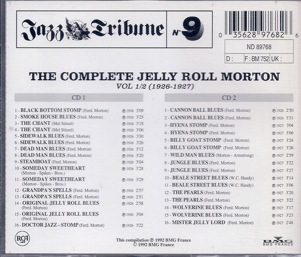 Jelly Roll Morton The Complete Jelly Roll Morton Vol. 1/2 (1926-1927)-2xCD, CDs, Historia Nuestra
