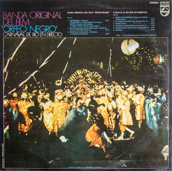 Various Banda Original Del Film "Orfeo Negro" / Carnaval De Rio En Directo-LP, Vinilos, Historia Nuestra