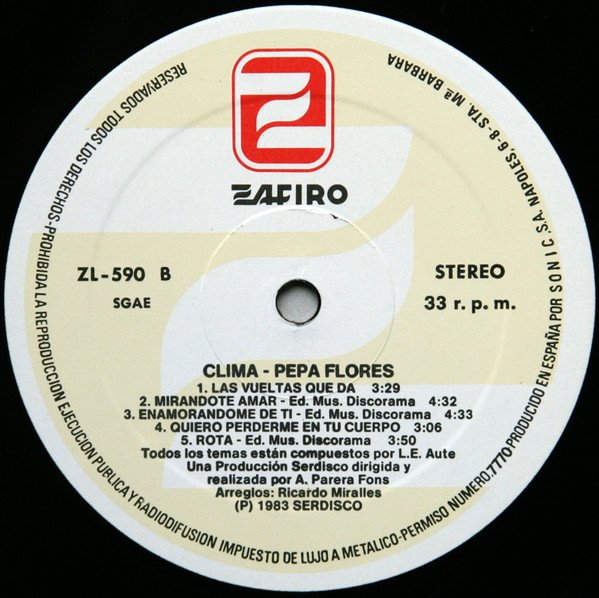 Pepa Flores Clima-LP, Vinilos, Historia Nuestra