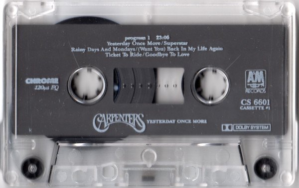 Carpenters, Yesterday Once More-Tape, Cintas y casetes, Historia Nuestra