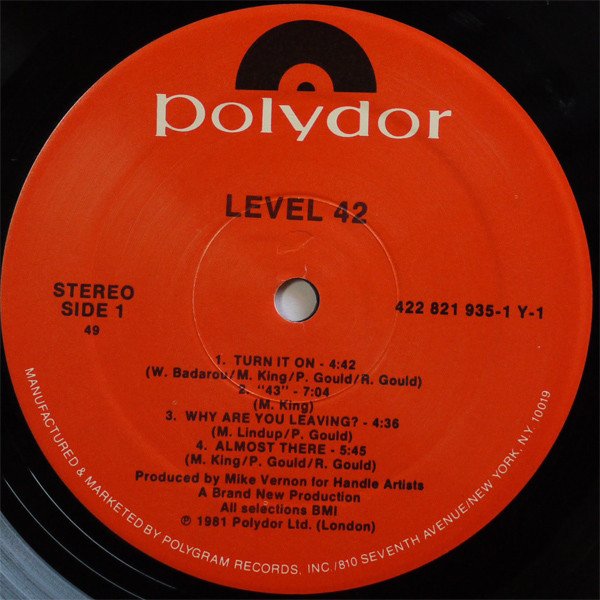 Level 42, Level 42-LP, Vinilos, Historia Nuestra