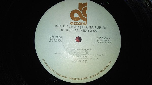 Airto Featuring Flora Purim, Brazilian Heatwave-LP, Vinilos, Historia Nuestra