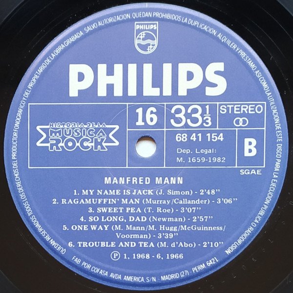 Manfred Mann, Manfred Mann-LP, Vinilos, Historia Nuestra