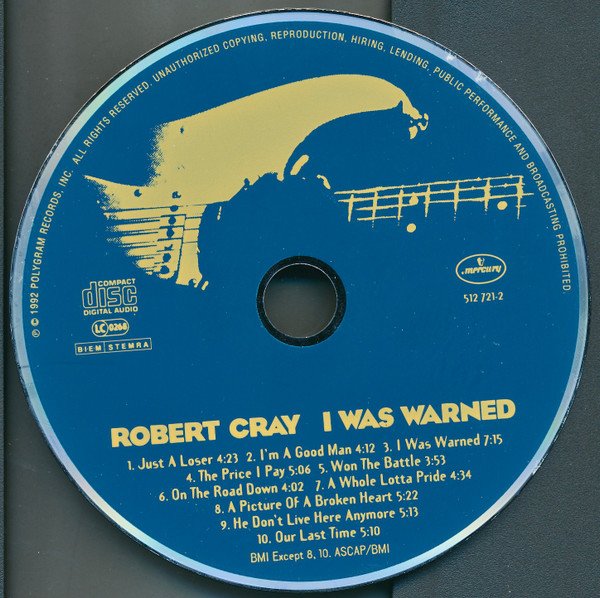 Robert Cray I Was Warned-CD, CDs, Historia Nuestra