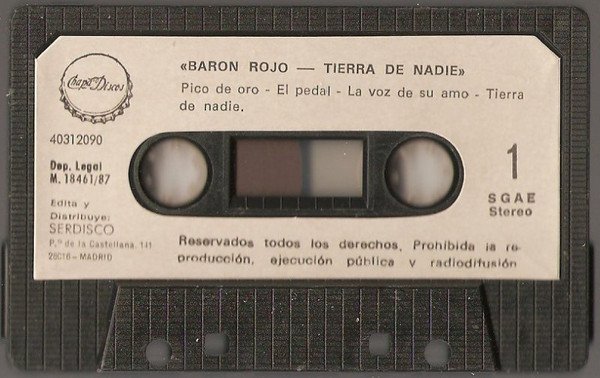 Barón Rojo, Tierra De Nadie-Tape, Cintas y casetes, Historia Nuestra