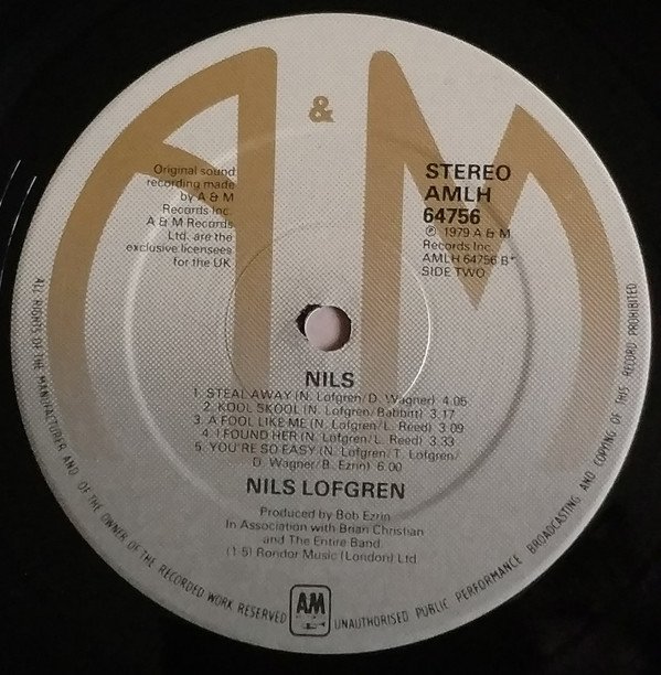 Nils Lofgren, Nils-LP, Vinilos, Historia Nuestra