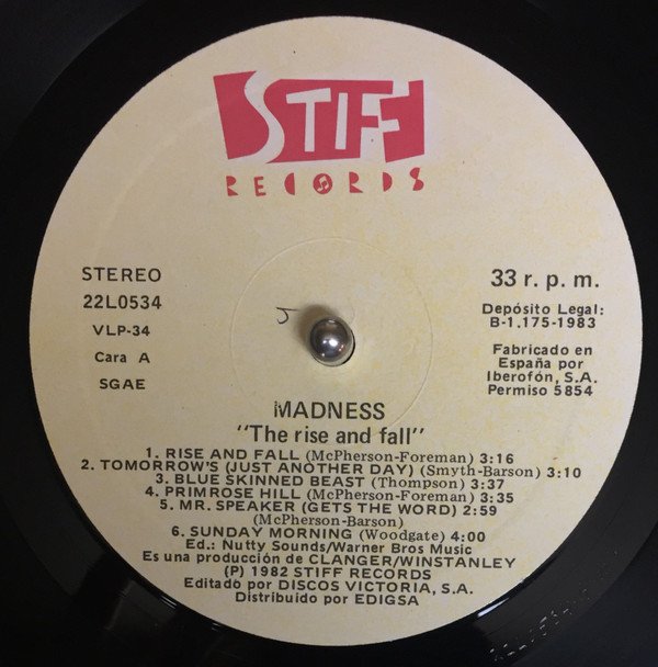 Madness, The Rise & Fall-LP - Historia Nuestra