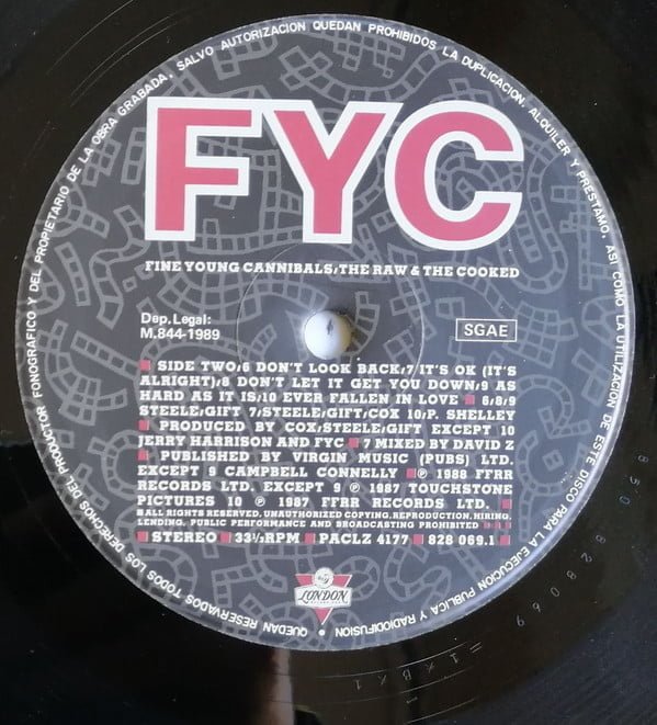 Fine Young Cannibals The Raw & The Cooked-LP, Vinilos, Historia Nuestra