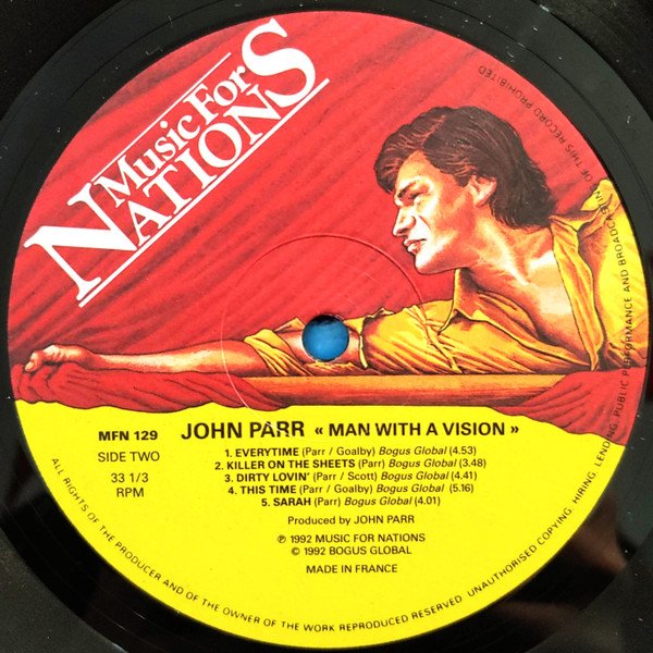 John Parr Man With A Vision-LP, Vinilos, Historia Nuestra