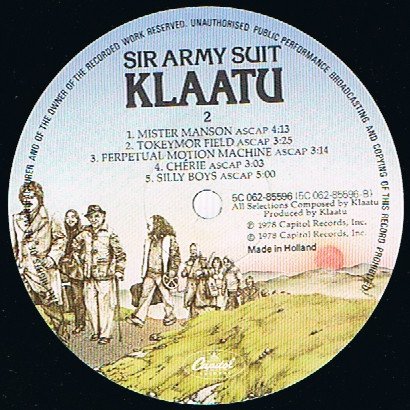 Klaatu, Sir Army Suit-LP, Vinilos, Historia Nuestra