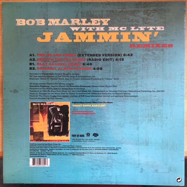 Bob Marley With MC Lyte, Jammin' (Remixes)-12 inch, Vinilos, Historia Nuestra