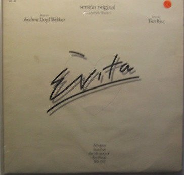 Andrew Lloyd Webber And Tim Rice Evita LP, Vinilos, Historia Nuestra