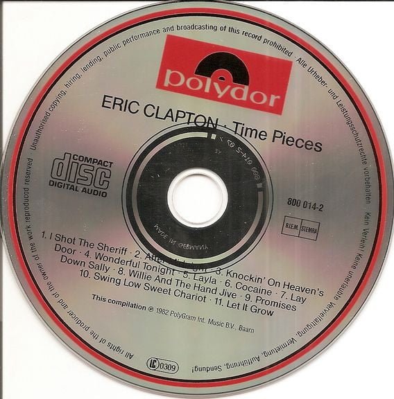 Eric Clapton Time Pieces - The Best Of Eric Clapton-CD, CDs, Historia Nuestra