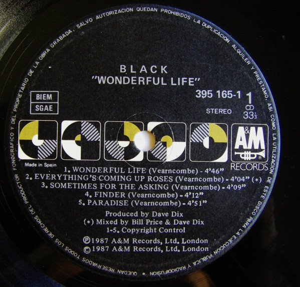 Black , Wonderful Life-LP, Vinilos, Historia Nuestra