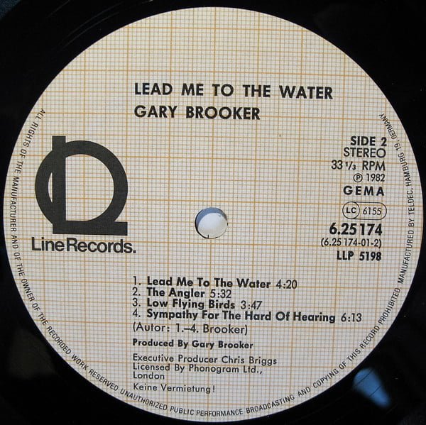 Gary Brooker Lead Me To The Water-LP, Vinilos, Historia Nuestra