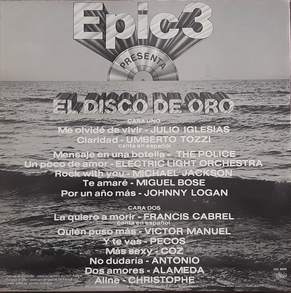 Various "El Disco De Oro De Epic" Vol. 3 -LP, Vinilos, Historia Nuestra