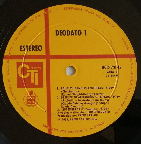 Deodato* Prelude-LP, Vinilos, Historia Nuestra