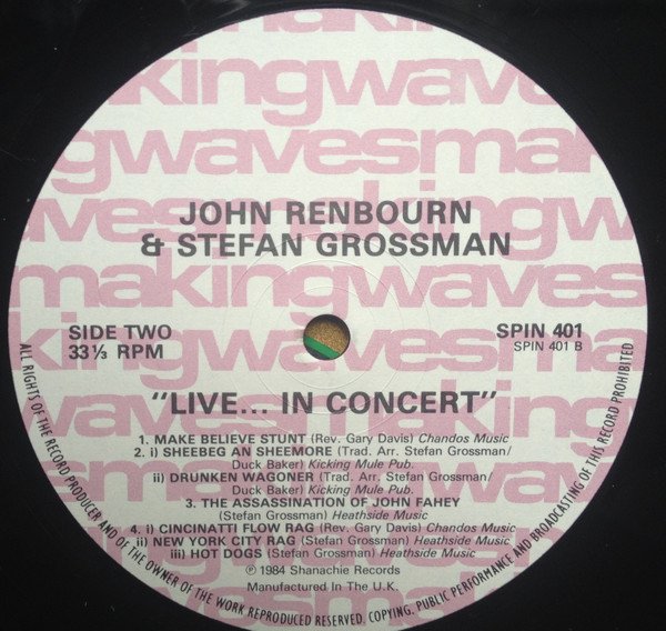 John Renbourn And Stefan Grossman* Live... In Concert-2xLP, Vinilos, Historia Nuestra