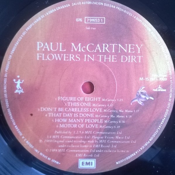 Paul McCartney Flowers In The Dirt-LP, Vinilos, Historia Nuestra