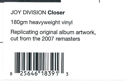 Joy Division Closer-LP, Vinilos, Historia Nuestra