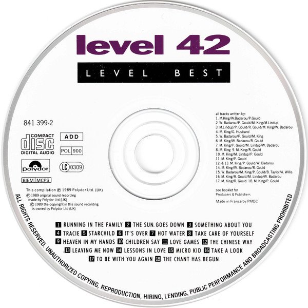 Level 42, Level Best-CD, CDs, Historia Nuestra