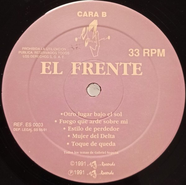 El Frente Otro Lugar Bajo El Sol-LP, Vinilos, Historia Nuestra