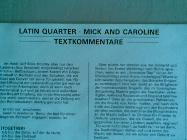 Latin Quarter, Mick And Caroline-LP, Vinilos, Historia Nuestra