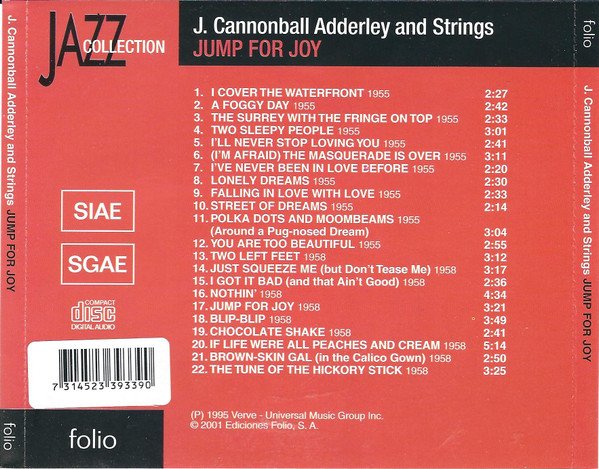 Cannonball Adderley, Jump For Joy-CD, CDs, Historia Nuestra