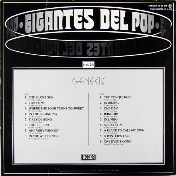Genesis Gigantes Del Pop Vol. 24-LP, Vinilos, Historia Nuestra