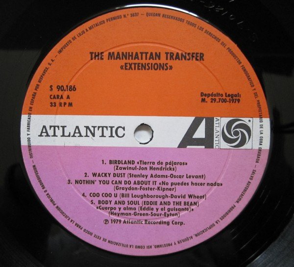 The Manhattan Transfer, Extensions-LP, Vinilos, Historia Nuestra