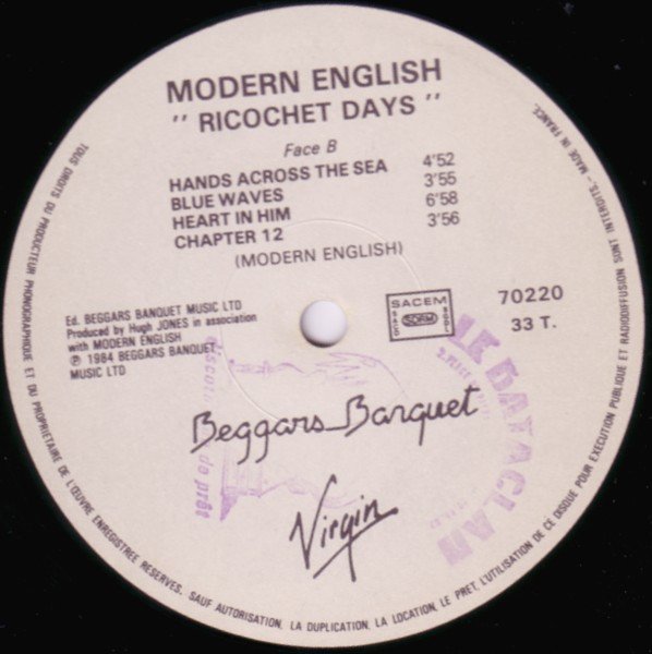 Modern English, Ricochet Days-LP, Vinilos, Historia Nuestra
