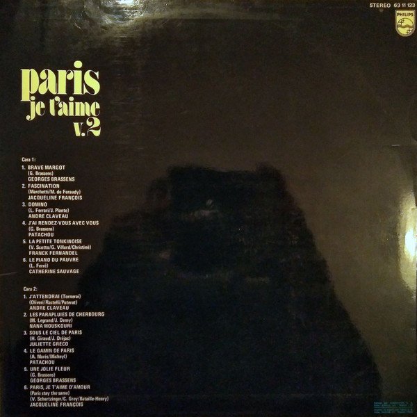 Various, Paris Je T'Aime - V 2-LP, Vinilos, Historia Nuestra
