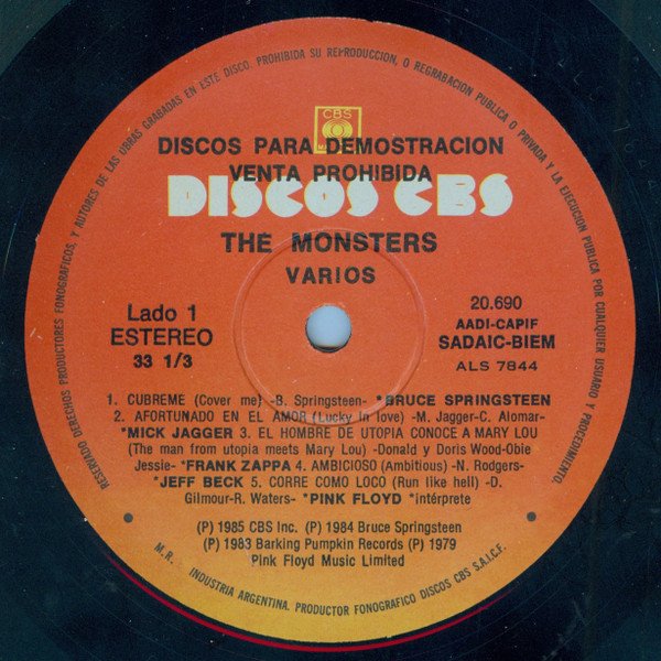 Various, The Monsters-LP, Vinilos, Historia Nuestra