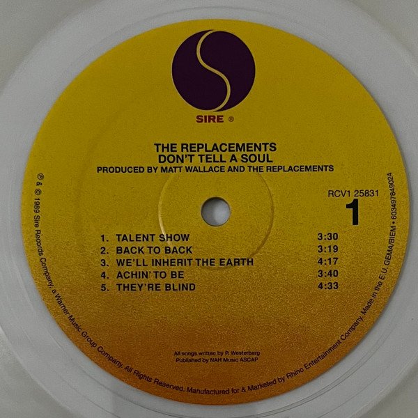 The Replacements Don't Tell A Soul-LP, Vinilos, Historia Nuestra